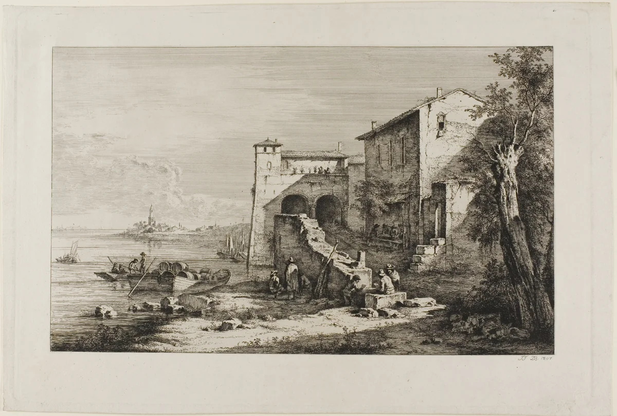 Old Customs House, Rome by Jean Jacques de Boissieu, print, 1807