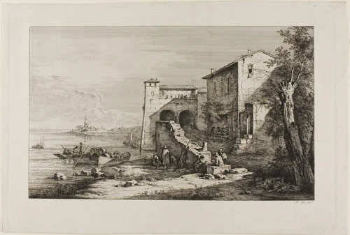 Old Customs House, Rome by Jean Jacques de Boissieu, print, 1807