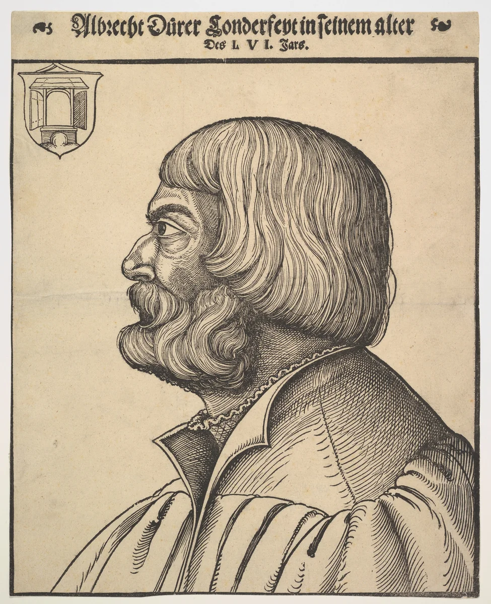 Portrait of Albrecht Dürer by Erhard Schön, print, 1538