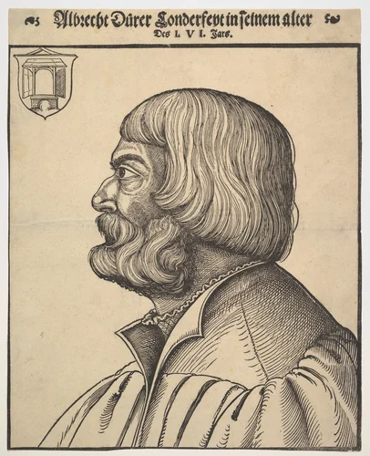Portrait of Albrecht Dürer by Erhard Schön, print, 1538