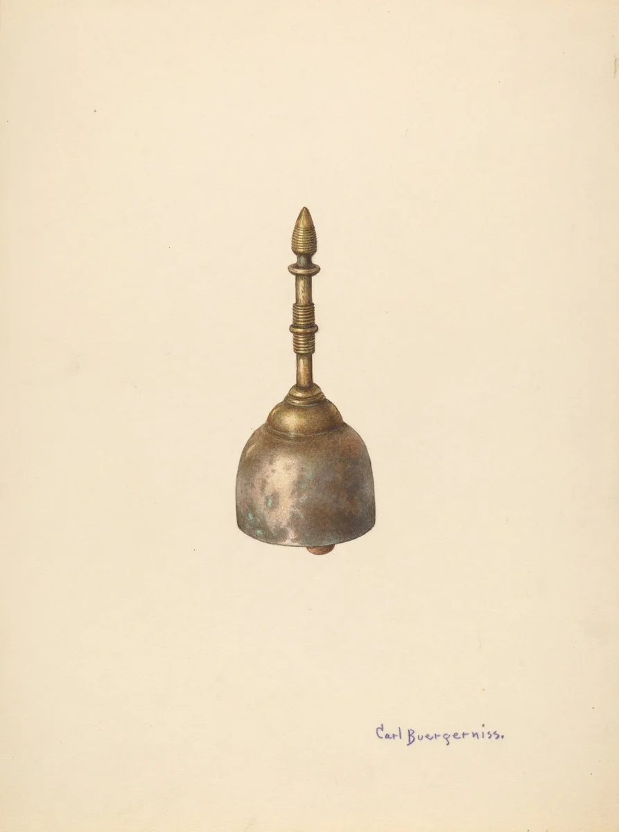 Bronze Bell for the Dining Room by Carl Buergerniss, index of american design, 1941