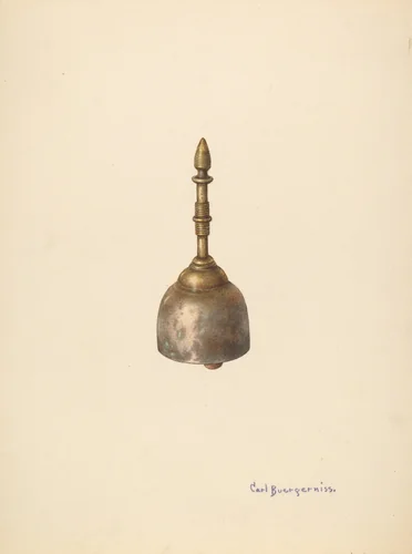 Bronze Bell for the Dining Room by Carl Buergerniss, index of american design, 1941