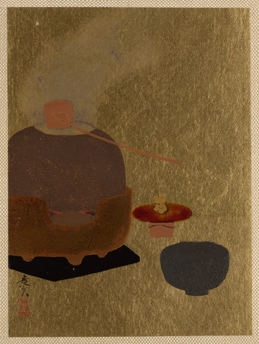 Tea Ceremony Apparatus by Shibata Zeshin (柴田是真), painting, 1807-1868