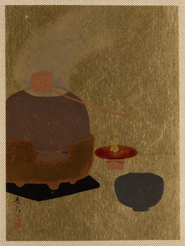 Tea Ceremony Apparatus by Shibata Zeshin (柴田是真), painting, 1807-1868