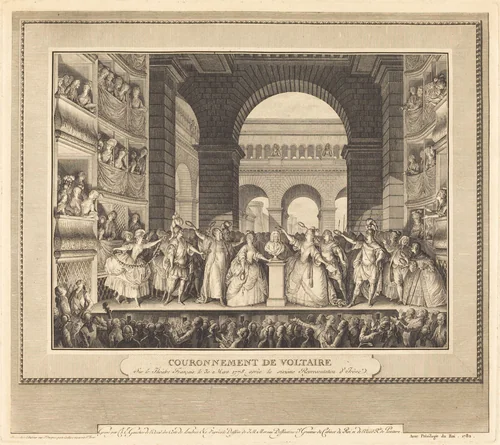 Couronnement de Voltaire (The Crowning of Voltaire) by Charles-Etienne Gaucher
Jean-Michel Moreau the Younger, print, 1782