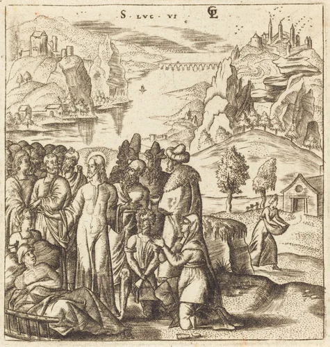 Christ Heals the Sick by Léonard Gaultier, print, 1576-1580