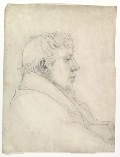 Portrait of a man in profile by Cornelius Varley, drawing, 1800-1873