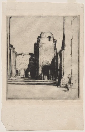Tepidarium, Baths of Caracella by David Young Cameron, print, 1925