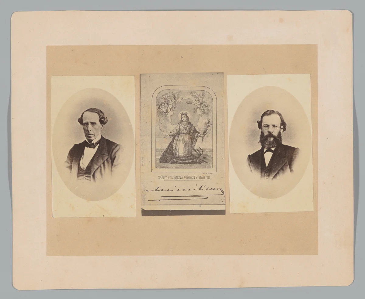 [Baron von Magnus, autograph of Emperor Maximilian of Mexico, Dr. Bosch] by François Aubert, photograph, 1867