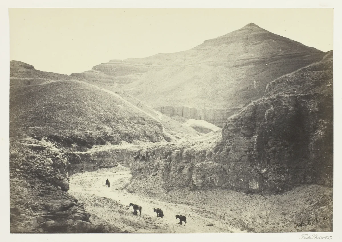 Valley of the Tomb of the Kings, Thebes by Francis Frith, photograph, 1857