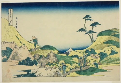 Lower Meguro (Shimo Meguro), from the series "Thirty-six Views of Mount Fuji (Fugaku sanjurokkei)" by Katsushika Hokusai (葛飾 北斎), print, 1825-1838