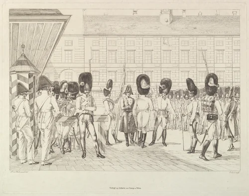 Austrian Grenadiers by Johann Christoph Erhard, print, 1810-1822