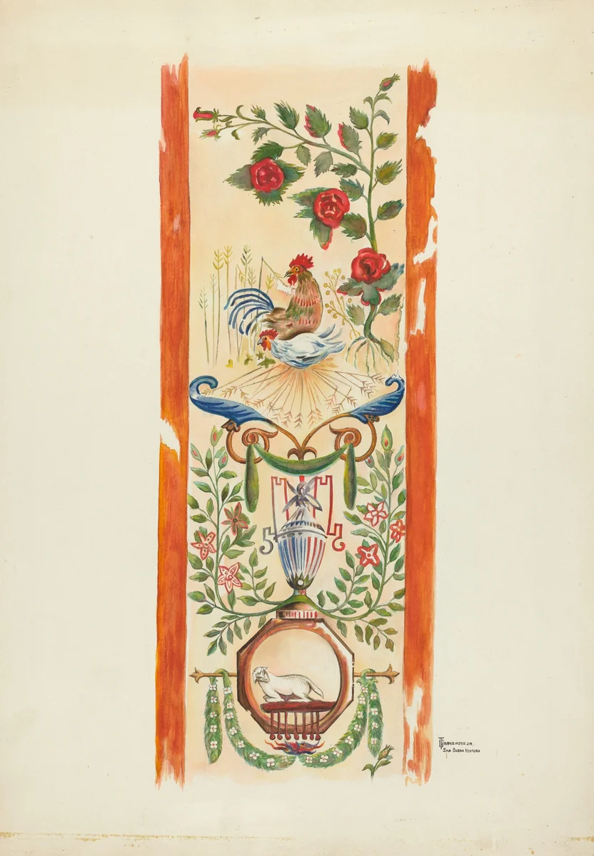 Wall Painting by Gerald Transpota, index of american design, 1938