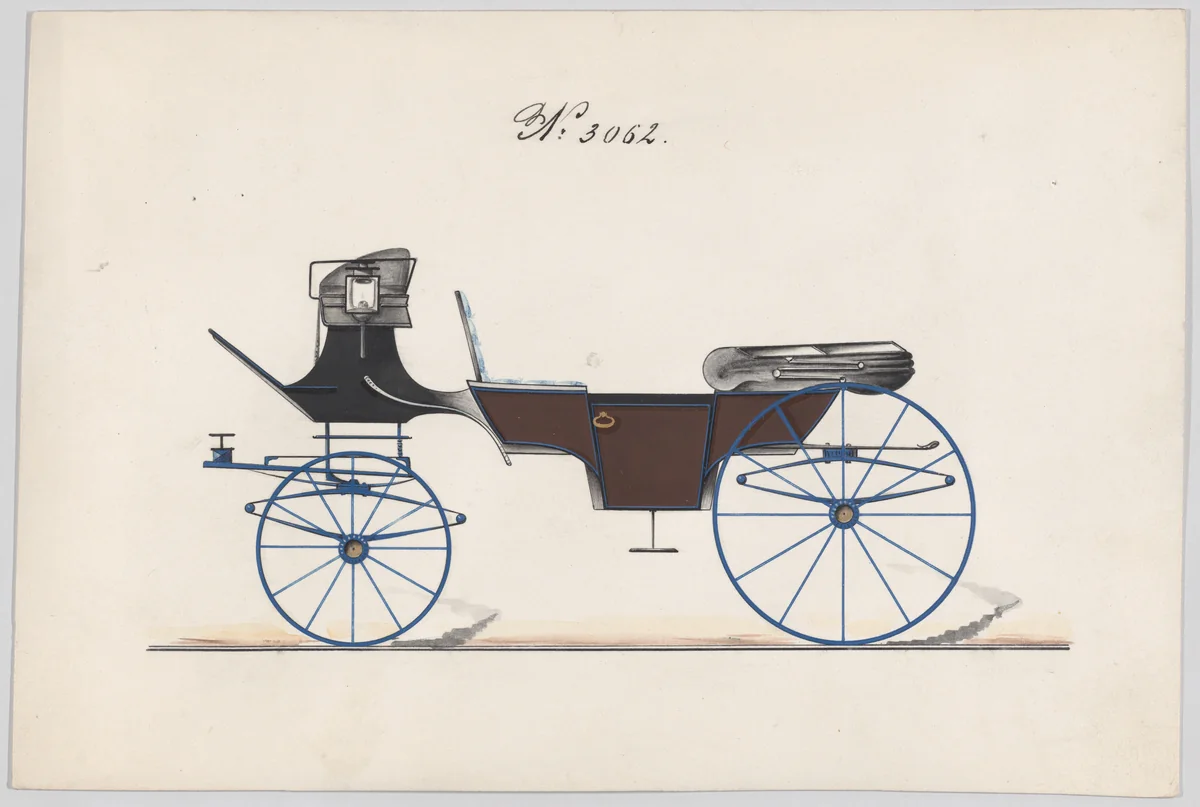 Vis-à-vis/Brett #3062 by Brewster & Co., drawing, 1874