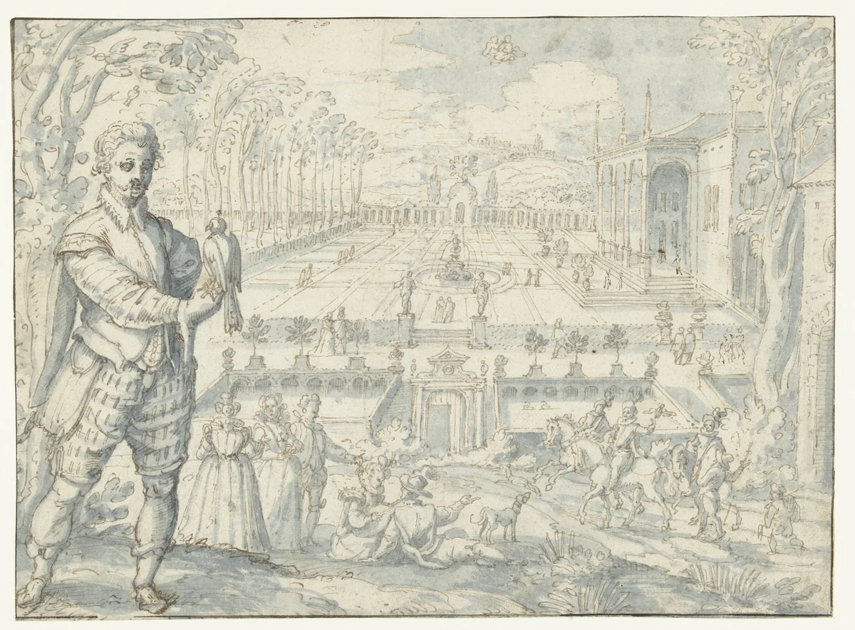 Mei by Joos de Momper, drawing, 1590-1610