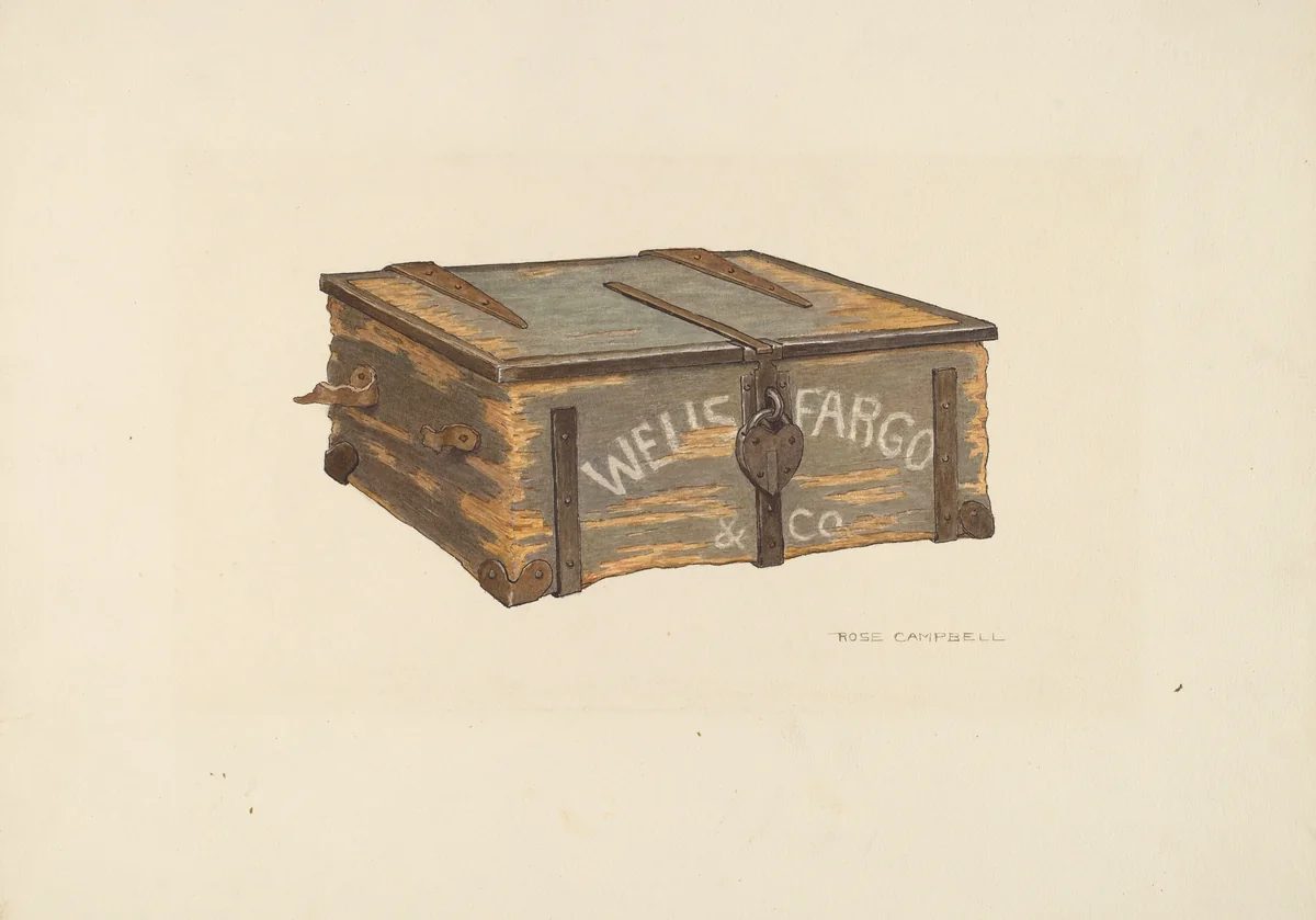 Wells Fargo Gold Box by Rose Campbell-Gerke, index of american design, 1935-1942