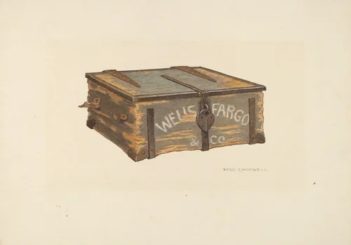 Wells Fargo Gold Box by Rose Campbell-Gerke, index of american design, 1935-1942