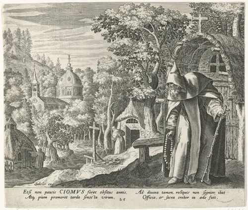 Ciomus de kluizenaar by Johann Sadeler, print, 1583-1588