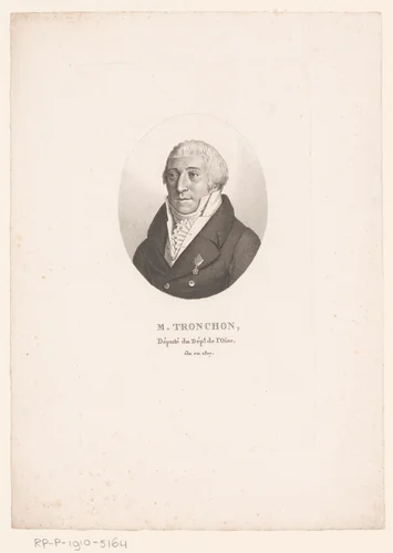 Portret van Nicolas Charles Tronchon by Ambroise Tardieu, print, 1820-1821