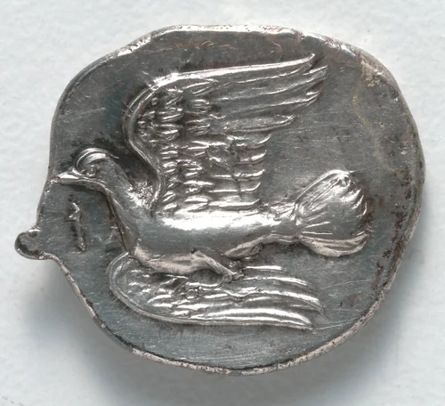 Hemidrachm: Dove (reverse) by Unknown, metalwork, -400--323