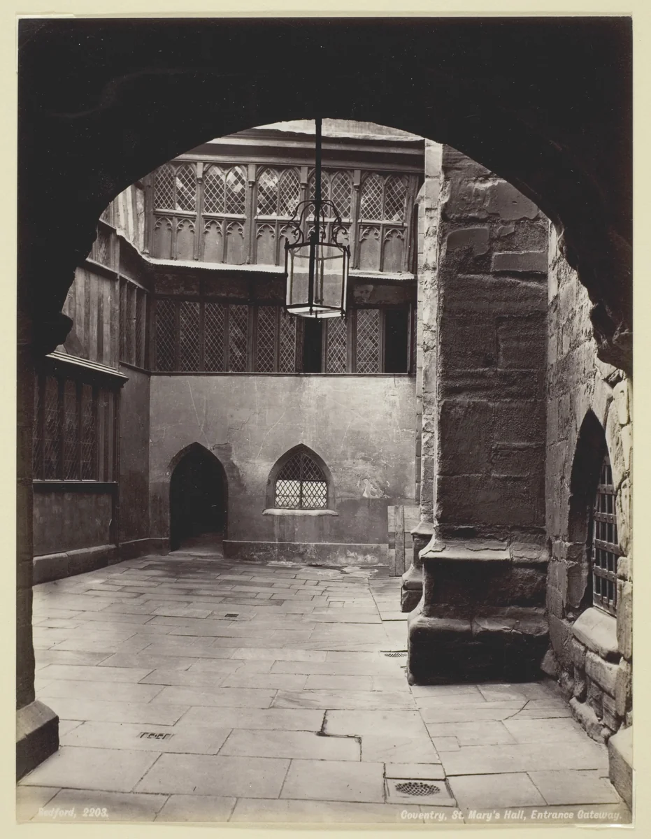 Coventry, St. Mary's Hall, Entrance Gateway by Francis Bedford, photograph, 1860-1894