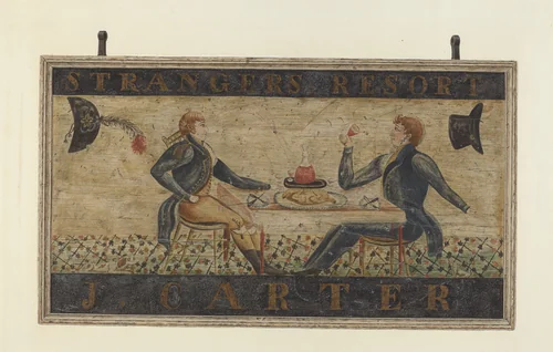 Inn Sign: "J. Carter" (recto) by John Matulis, index of american design, 1940