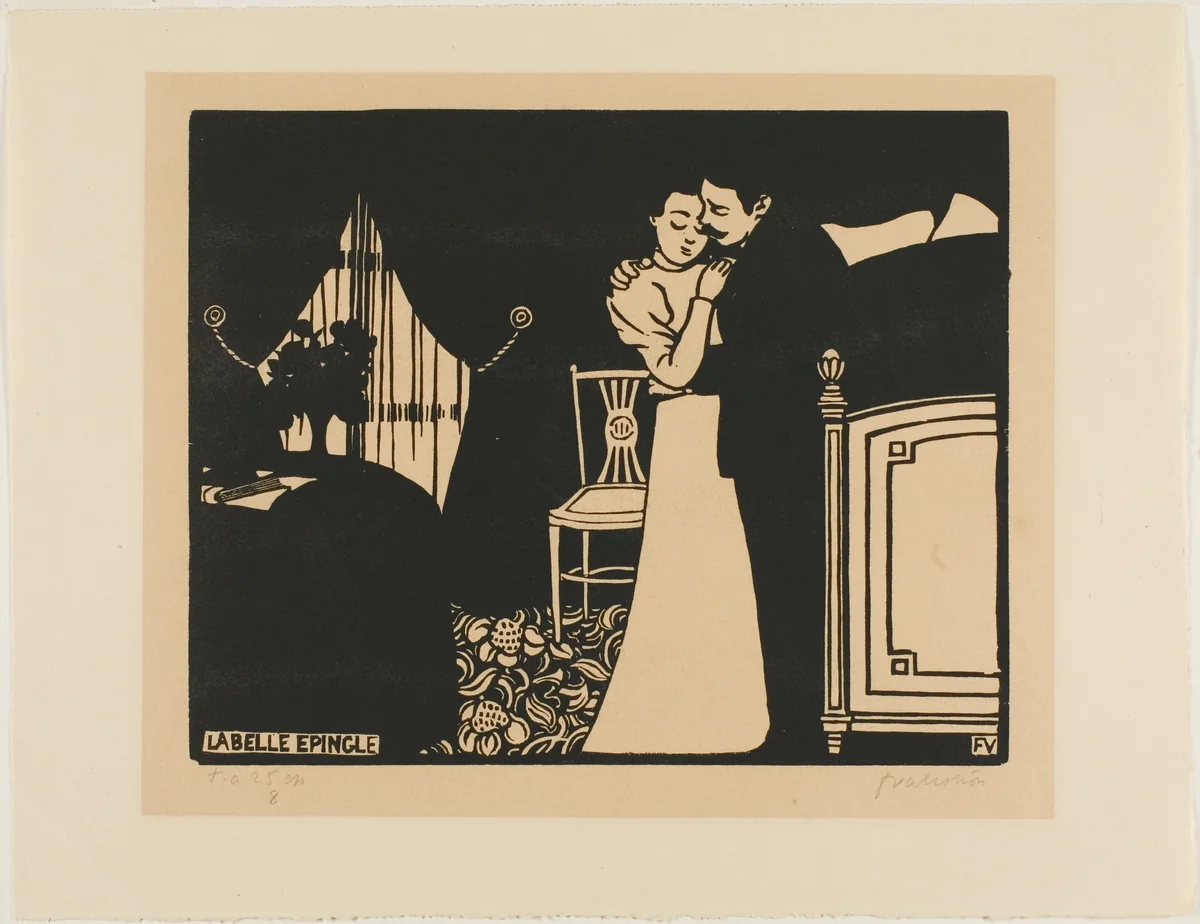 The Fine Pin, plate three from Intimacies by Félix Edouard Vallotton, print, 1898