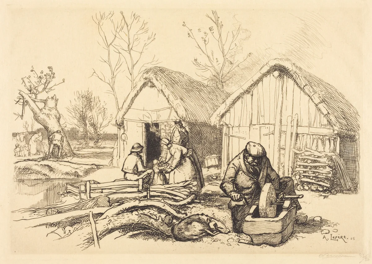 The House of the Woodcutter, Vendee (La maison du bucheron, Vendee) by Auguste Lepère, print, 1915