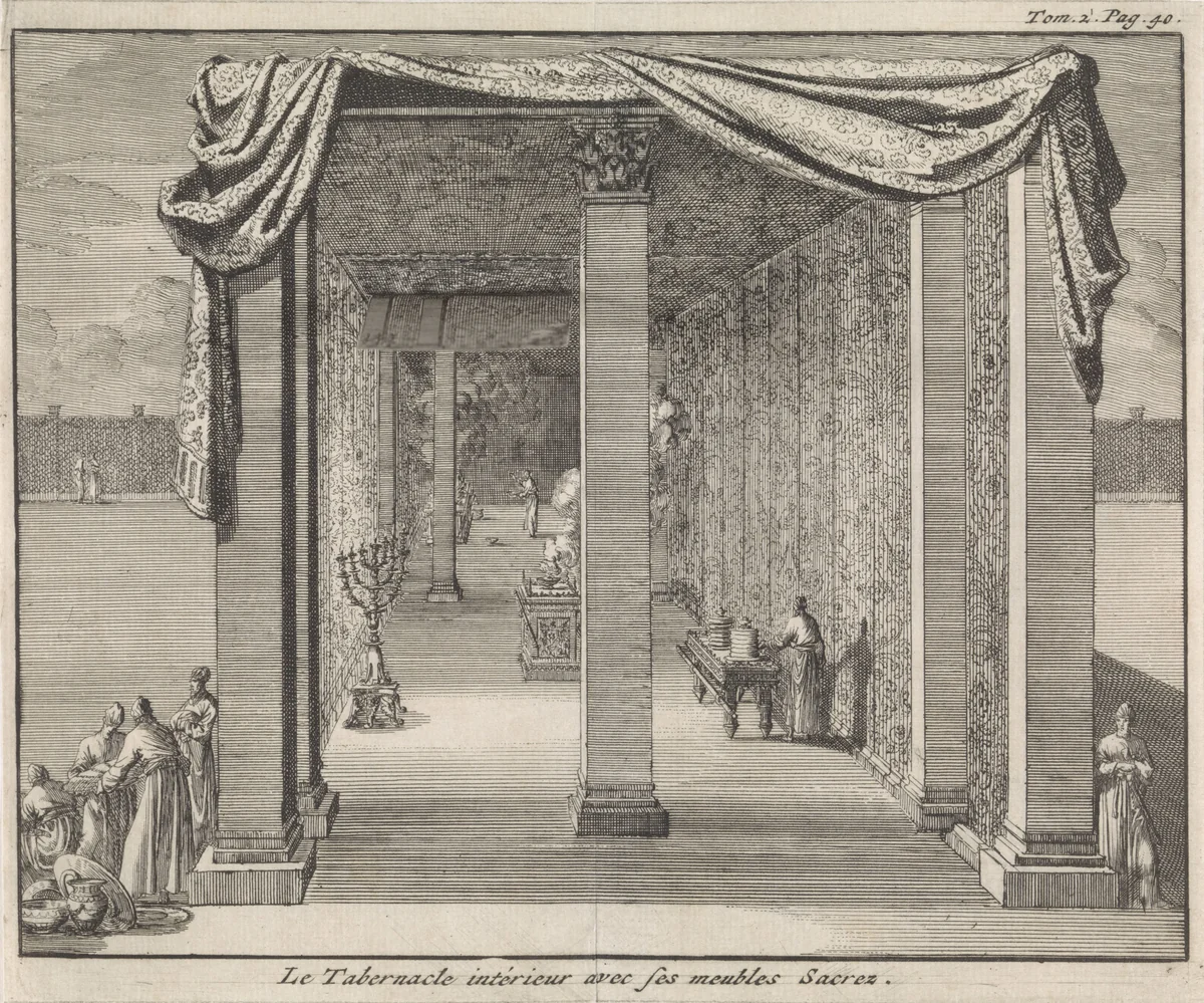 Tabernakel van binnen by Jan Luyken, print, 1705