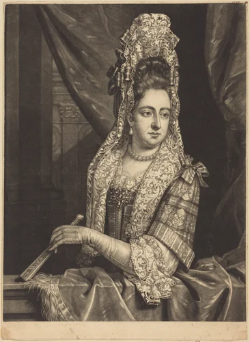 Queen Mary by John Smith; Jan van der Vaart, print, 1652-1742