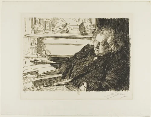 Ernest Renan by Anders Zorn, print, 1892