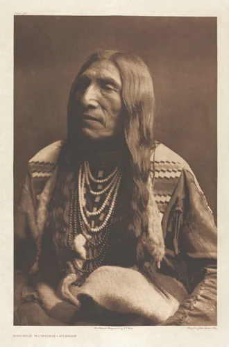 Portfolio VI, Plate 191: Double Runner--Piegan by Edward Curtis, other, 1900