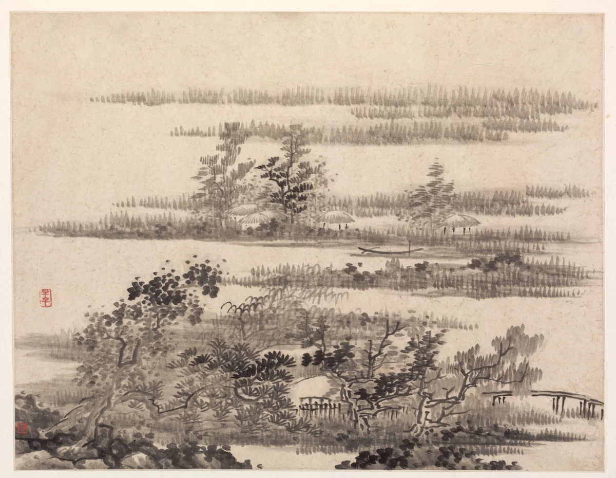 Summer in the Water Country by Gong Xian (龔賢), painting, 1670-1679