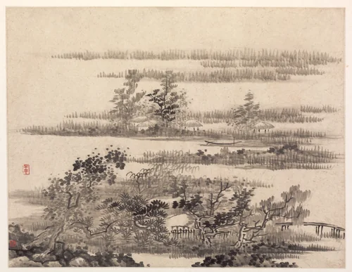 Summer in the Water Country by Gong Xian (龔賢), painting, 1670-1679