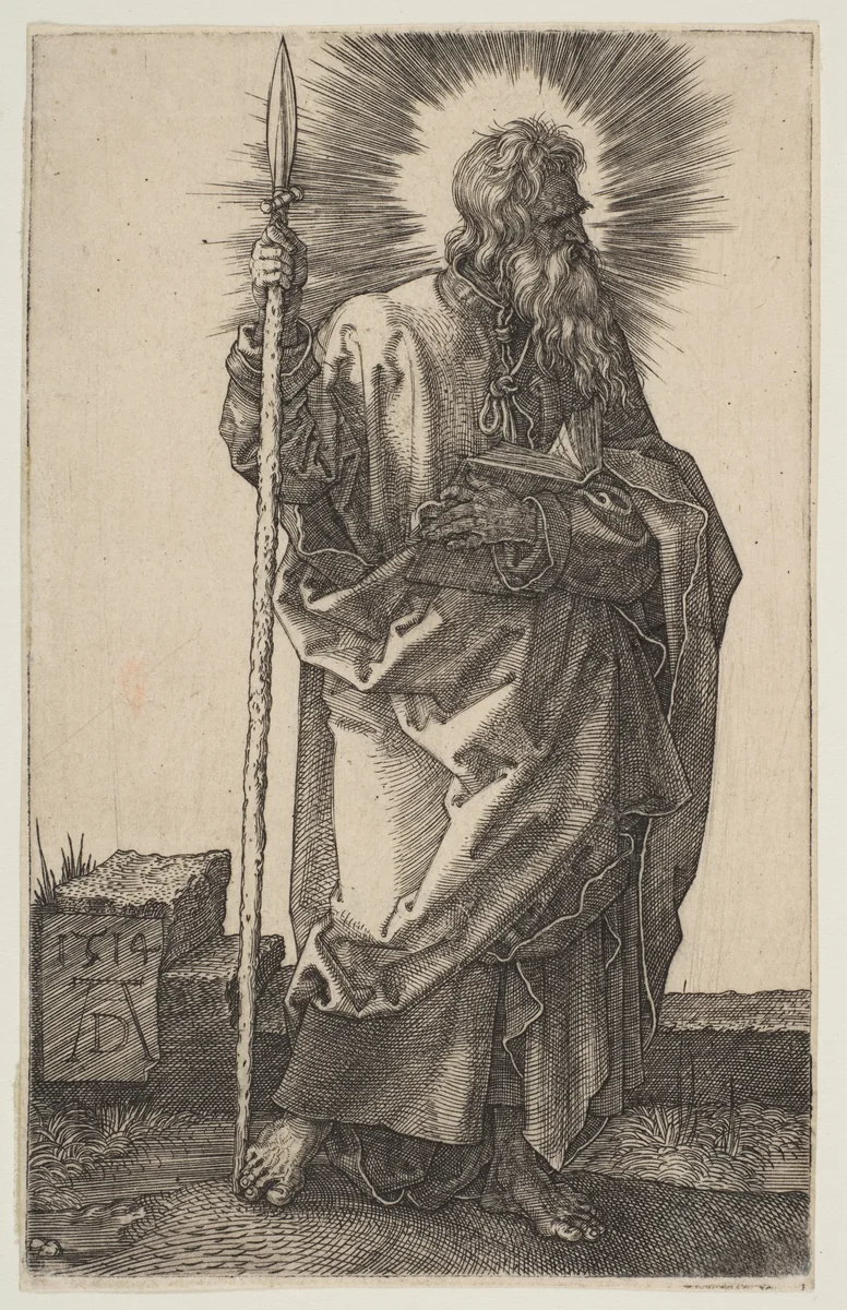 Saint Thomas by Albrecht Dürer, print, 1514