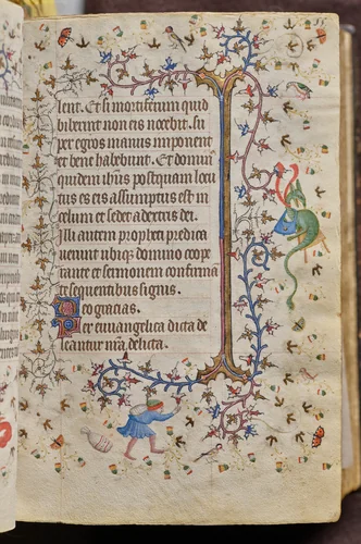 Hours of Charles the Noble, King of Navarre (1361-1425): fol. 28r, Text by Master of the Brussels Initials and Associates, book, 1400-1410
