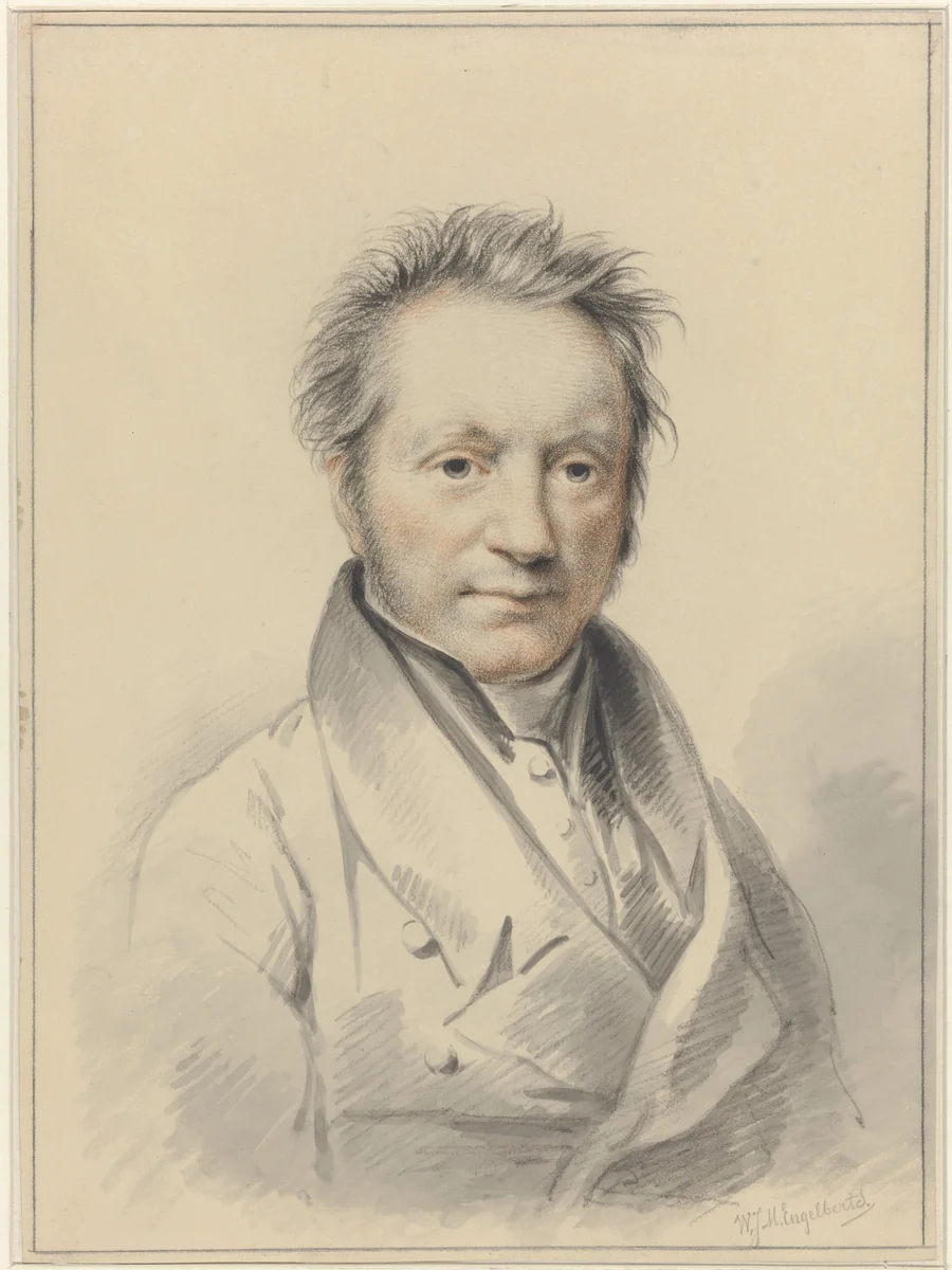 Portret van Engelbert Michael Engelberts by Willem Jodocus Mattheus Engelberts, drawing, 1819-1887