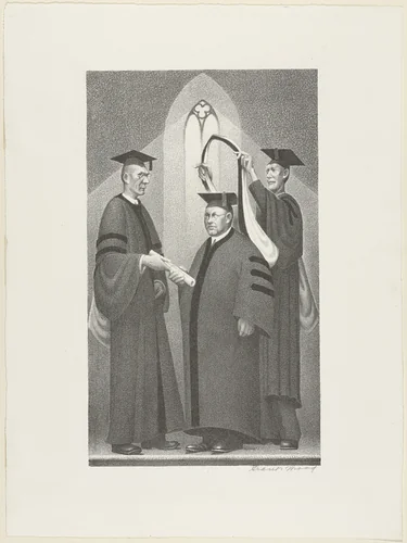 Honorary Degree by Grant Wood, print, 1937