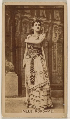 Mlle. Rordame, from the Actresses series (N245) issued by Kinney Brothers to promote Sweet Caporal Cigarettes by Kinney Brothers Tobacco Company, photograph, 1890