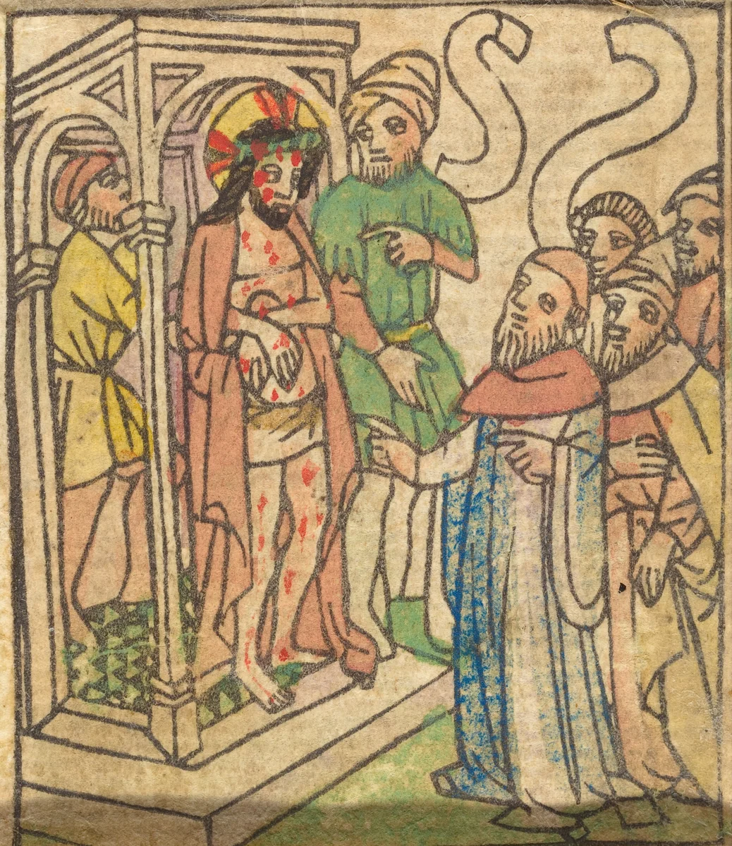 Ecce Homo [verso] by German 15th Century, print, 1440-1450