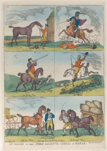 Six Classes of the Noble and Useful Animal a Horse by Thomas Rowlandson, print, 1811