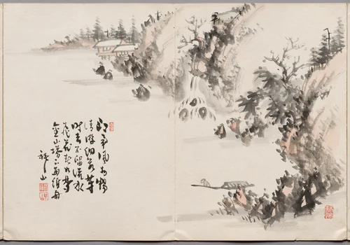 Painting Two from Album of Paintings by Haizan by Yoshitsugu Haizan, painting, 1870-1915