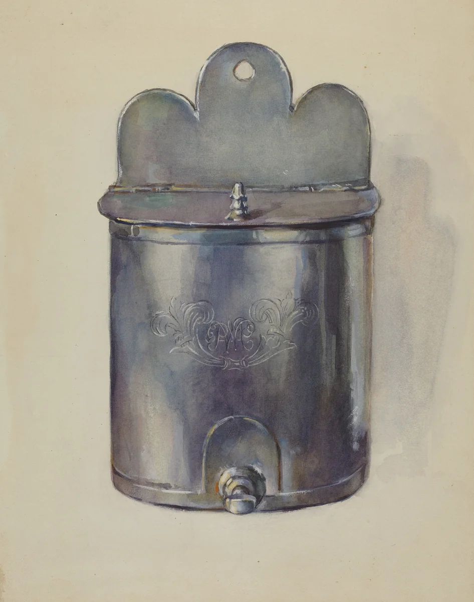 Pewter Ewer by John Dixon, index of american design, 1936