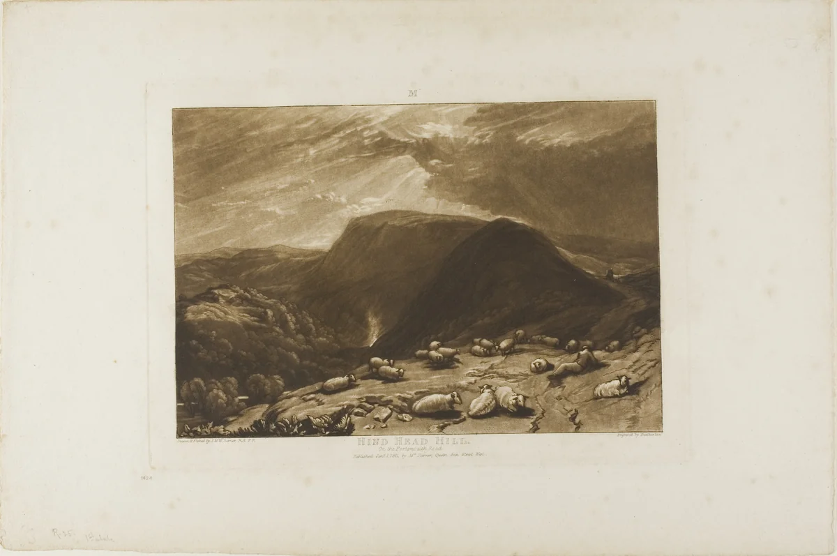 Hind Head Hill, plate 25 from Liber Studiorum by Joseph Mallord William Turner, print, 1811
