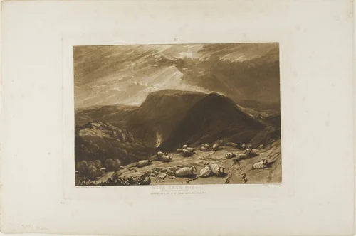 Hind Head Hill, plate 25 from Liber Studiorum by Joseph Mallord William Turner, print, 1811