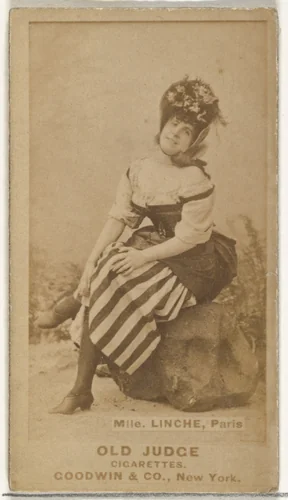 Mlle. Linche, Paris, from the Actors and Actresses series (N171) for Old Judge Cigarettes by Goodwin & Company, photograph, 1886-1890