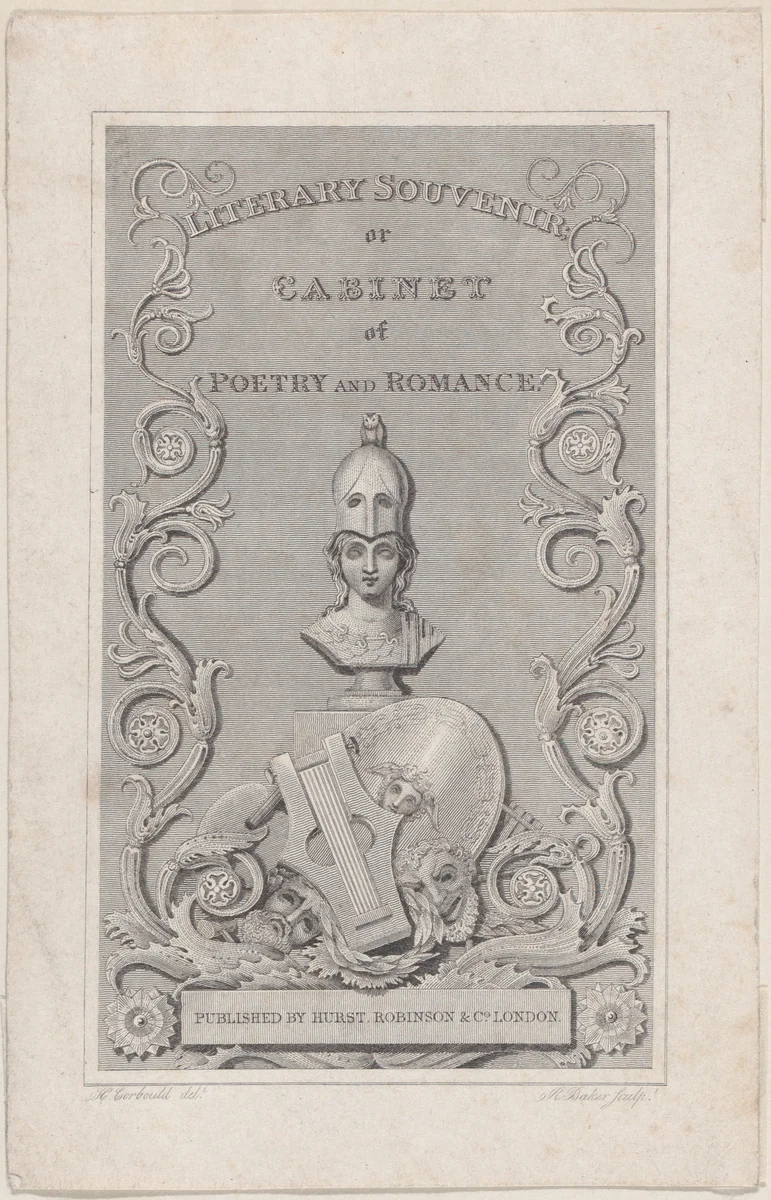 Trade Card for Literary Souvenir by Robert Baker, print, 1800-1900