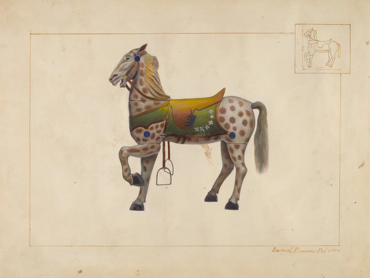 Carousel Horse by Samuel Fineman, index of american design, 1938