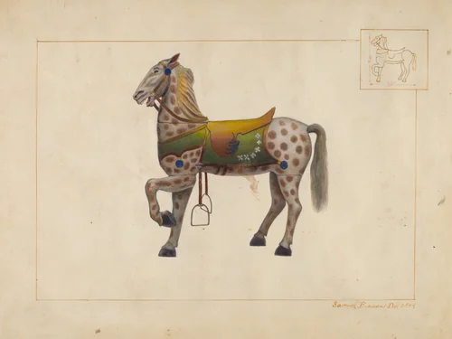 Carousel Horse by Samuel Fineman, index of american design, 1938