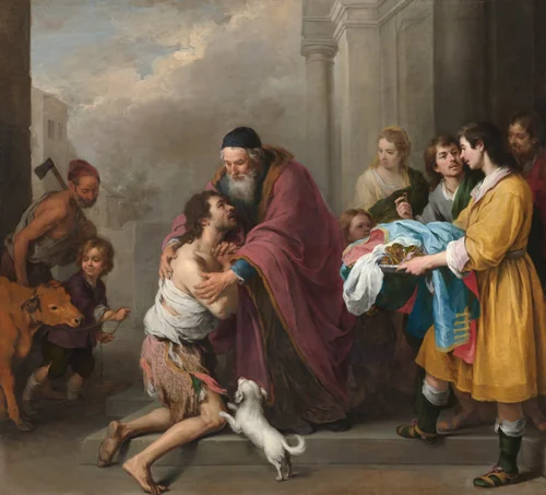 The Return of the Prodigal Son by Bartolomé Esteban Murillo, painting, 1667-1670